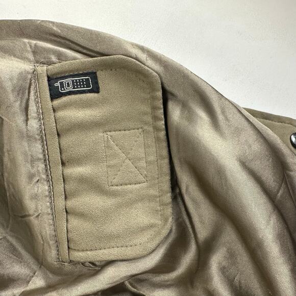 Weatherproof Tan Beige Faux Suede Bomber Field Jacket Sz L - Picture 6 of 10